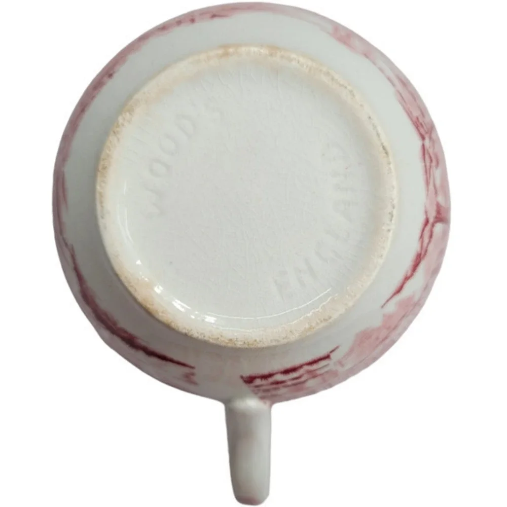 Enoch Wood's English Scenery‎ Pink Vintage Transferware Coffee Cup